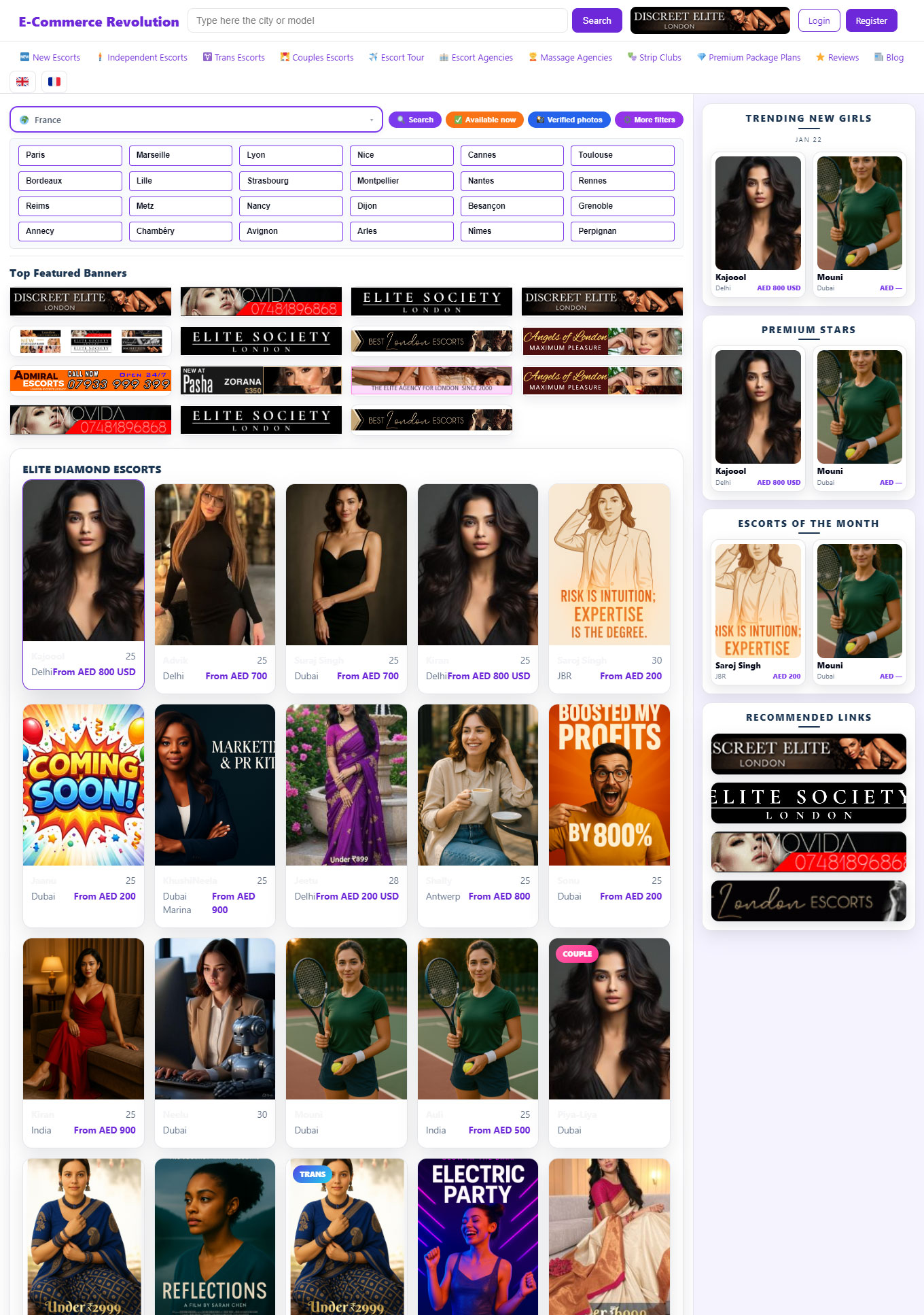 Escort Directory Template